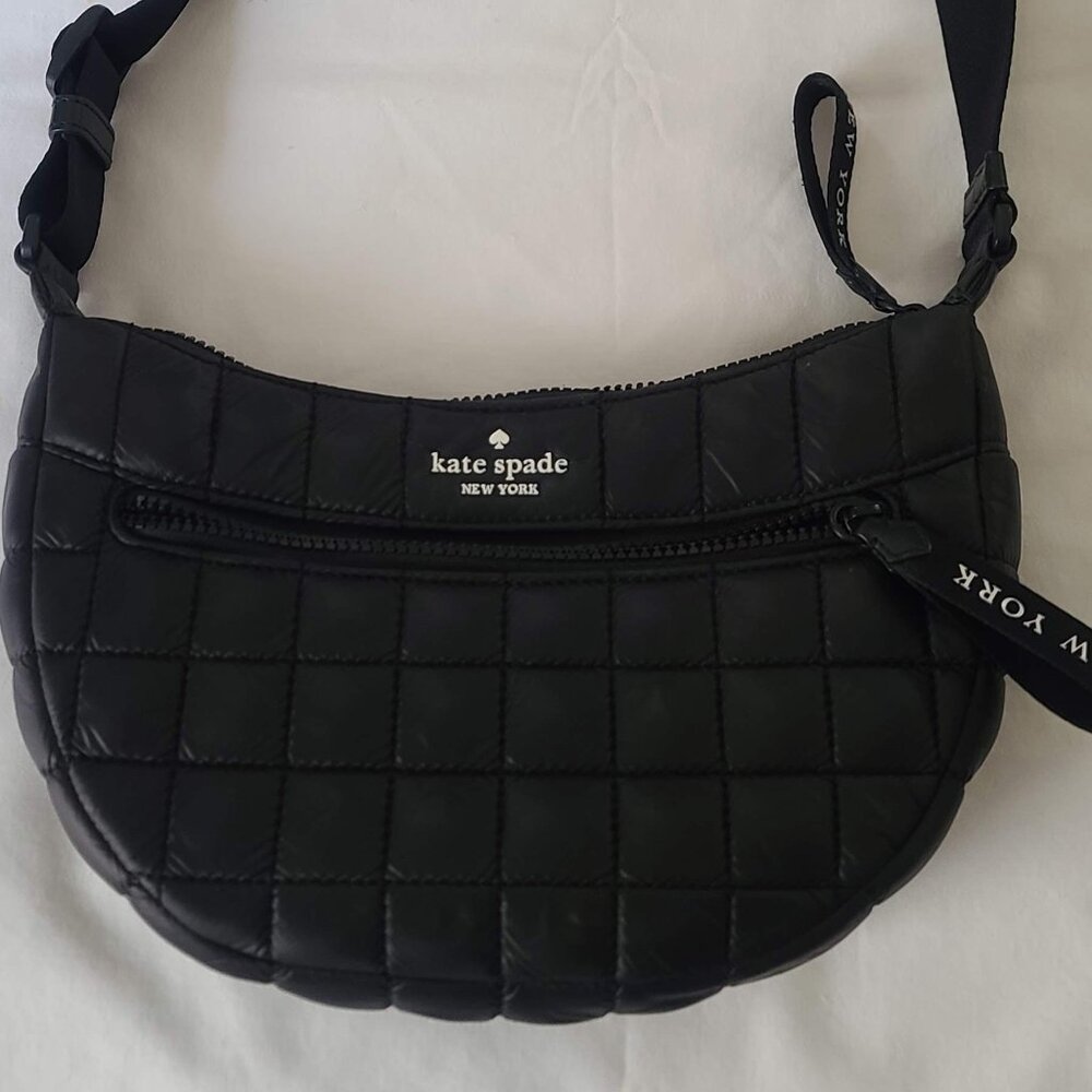 kate spade black quilted crossbody bag